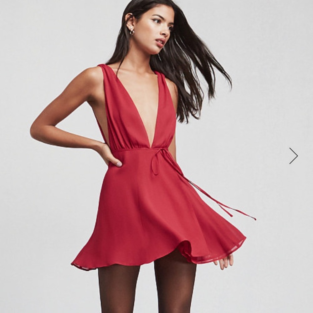 Reformation cosmo dress red XS